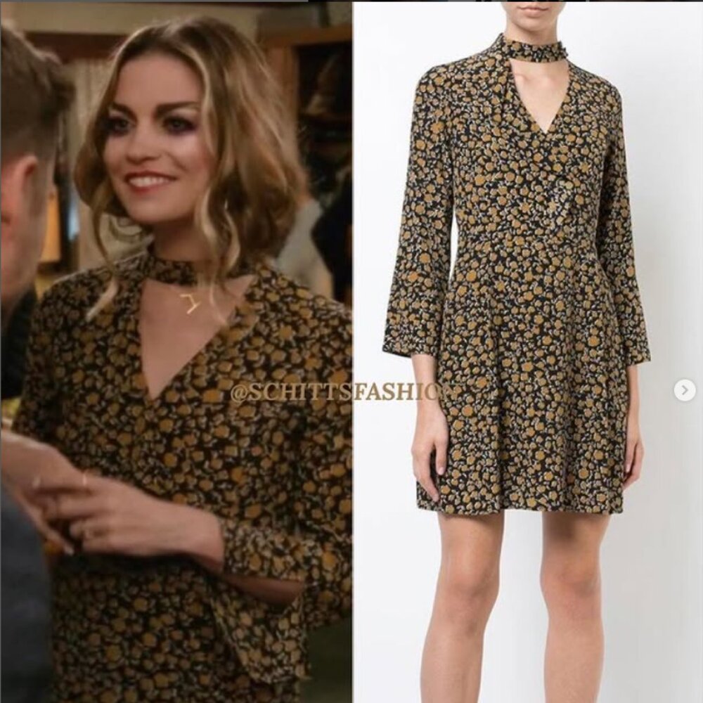ASO Alexis Rose Schitts Creek - Derek Lam 10 Crosby Printed Knee Length Dress